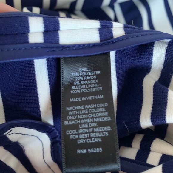 Express fitted blazer XS white and navy strips. Single button. NWOT - Picture 5 of 8